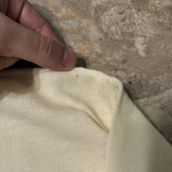 Vintage Shepherd Wool Sweater Mens Small Yellow Long Sleeve Wool Jumper 70s 80s - Picture 13 of 13